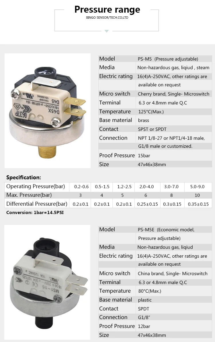 Steam Cleaner Iron Pressure Switch Buy Pressure Switch brass Pressure