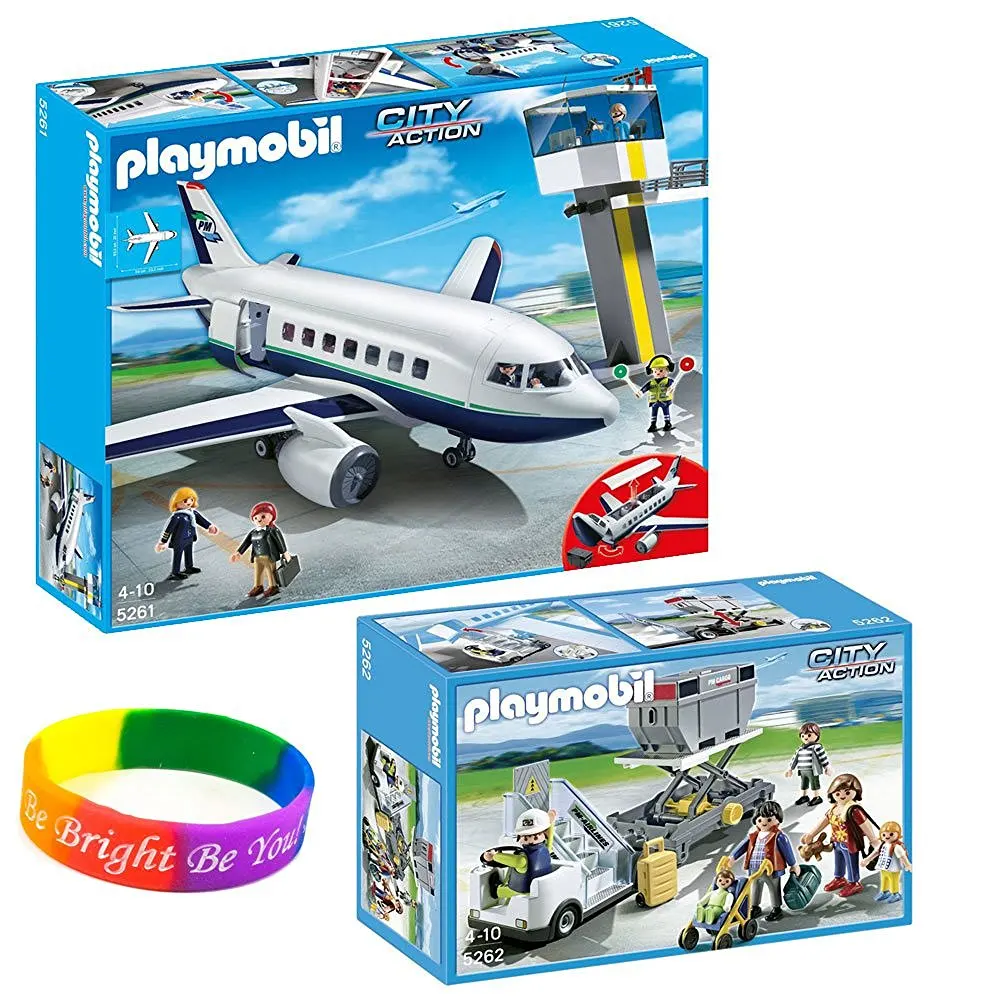 playmobil cargo and passenger aircraft