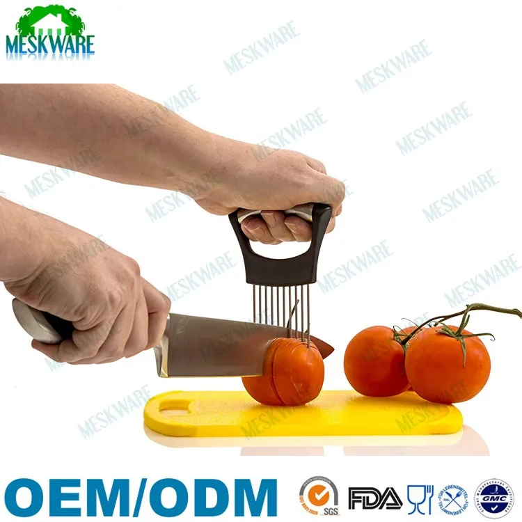 Onion Holder Stainless Steel Onion Rings Slicer Cutter,Vegetable Potato