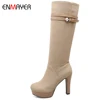 China factory directly wholesale cheap funky winter women boots stiletto heels knee high boots