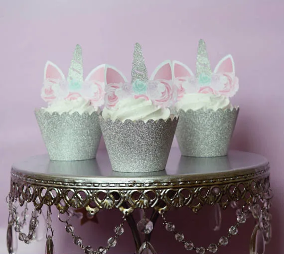 Unicorn Cupcake Topper Cake Decorating Supplies Horn Unicorn