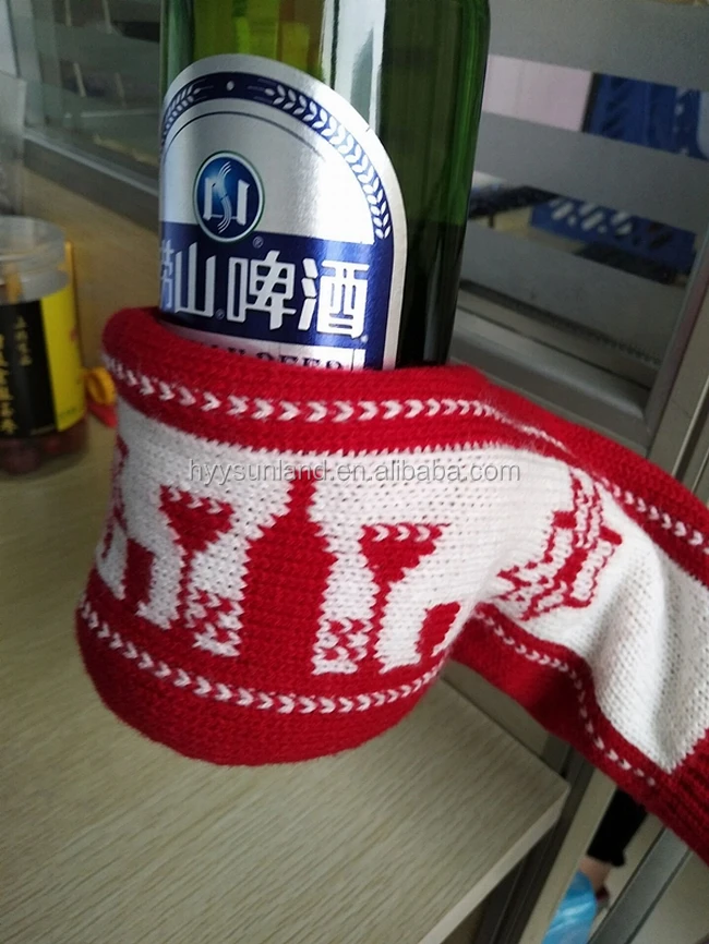 S3347 New Design Stripe Patterns Crochet Beer Holders Knitted Beer