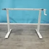 manual sit stand handle eccentric feet height adjustable office desk frame