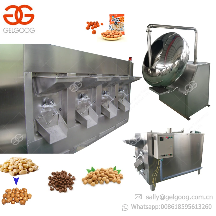 Hot Sale Stainless Steel Peanut Snacks Flour Coating Nut Seed Sugar