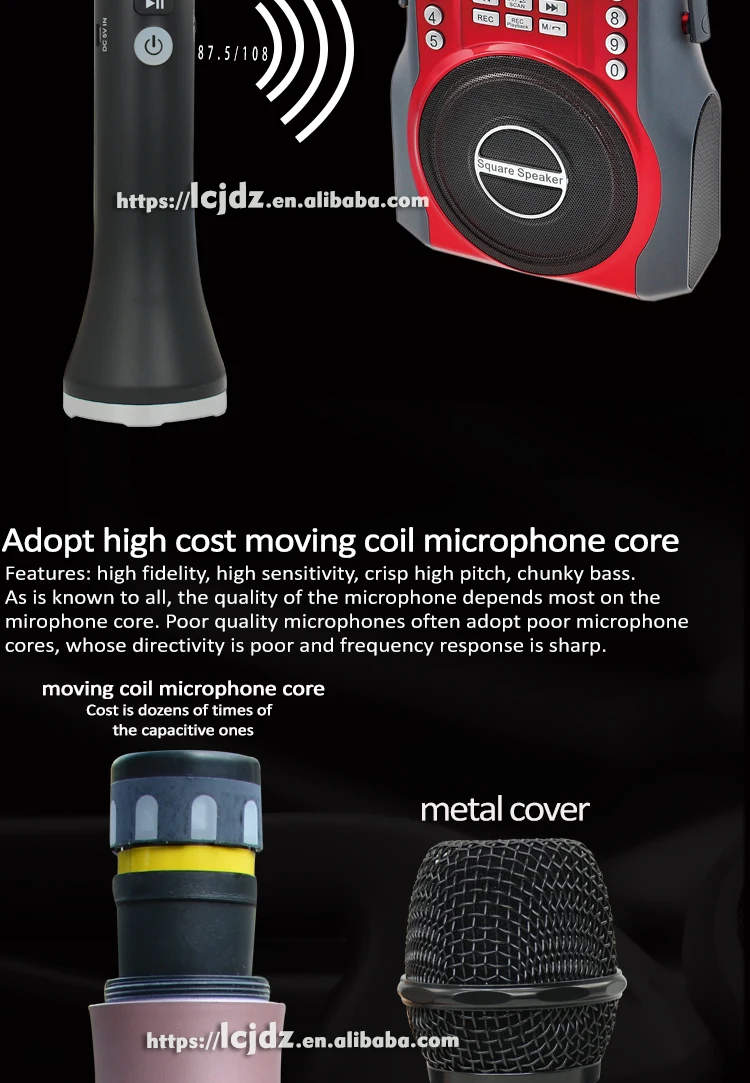 L698 Tour Guide Mini Microphone Portable Speaker Active Speaker Box