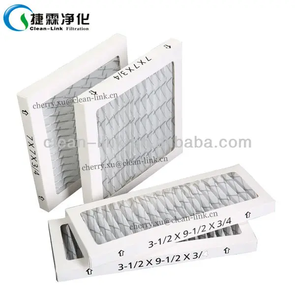Air Conditioning Filter Mesh Cardboard Frame Synthetic Fiber Foldaway
