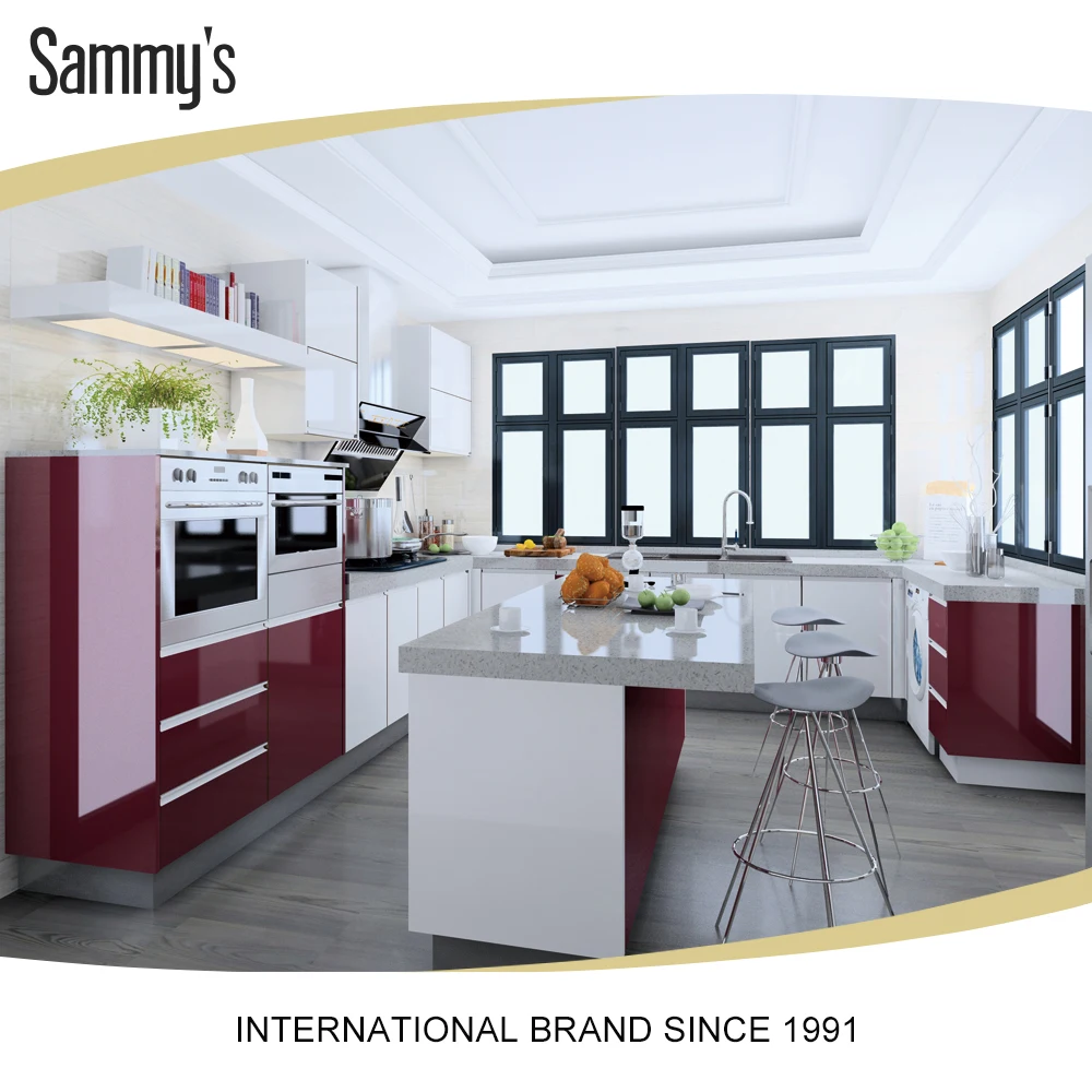 Estilo tradicional francés gabinetes de cocina construido en aparatos