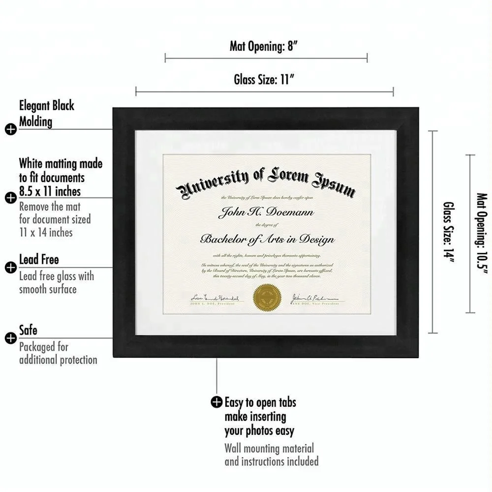 A4 Size Creative Wooden Document Certificate Diploma Frame Buy
