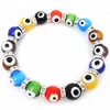 Women glass bracelet 10mm Multicolor lucky eye bracelet