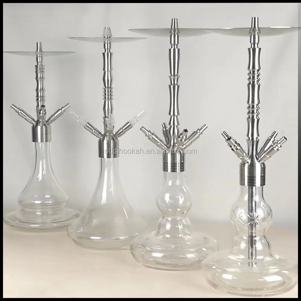 Oudi Hookah Latest Stainless Steel Hookah Clear Glass Vase Buy Shisha