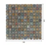 Small grain Rusty slate mosaic tile marble mosaic marble mosaic fan Chinese factory direct Natural slate