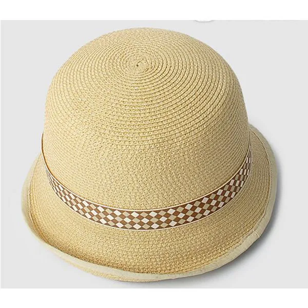 New Design Women Paper Straw Hat With Short Brim Straw Panama Hats For