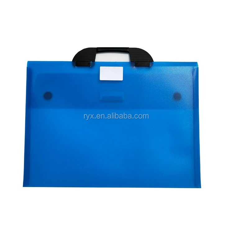 Pp Portable File Bag Plastic Document Box With Handle/clear Briefcase