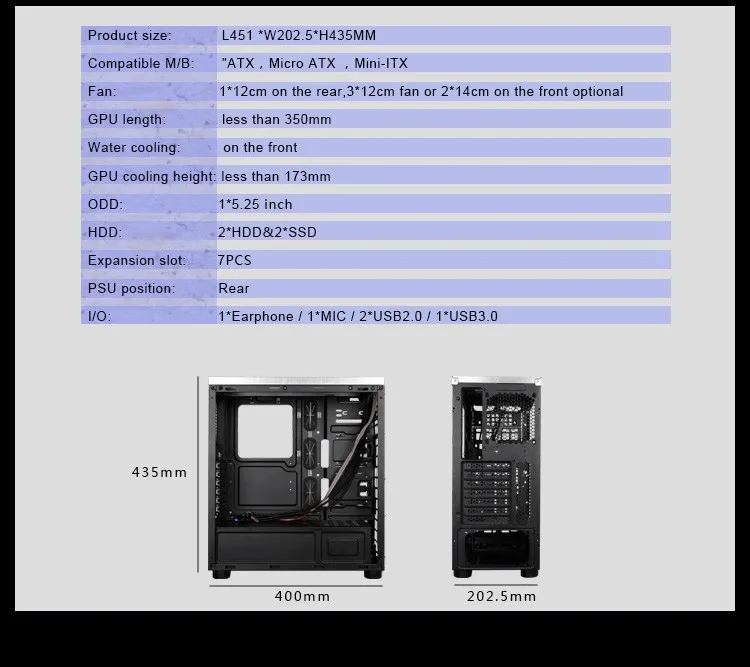 Black Secc Aluminum Custom Mid Tower Pc Case Buy Pc Tower,Pc Tower