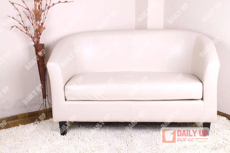 Double Seats Sofa Top High Quality PU Lounge with Arm Modern Leather Office Waiting Chair Living Room Furniture