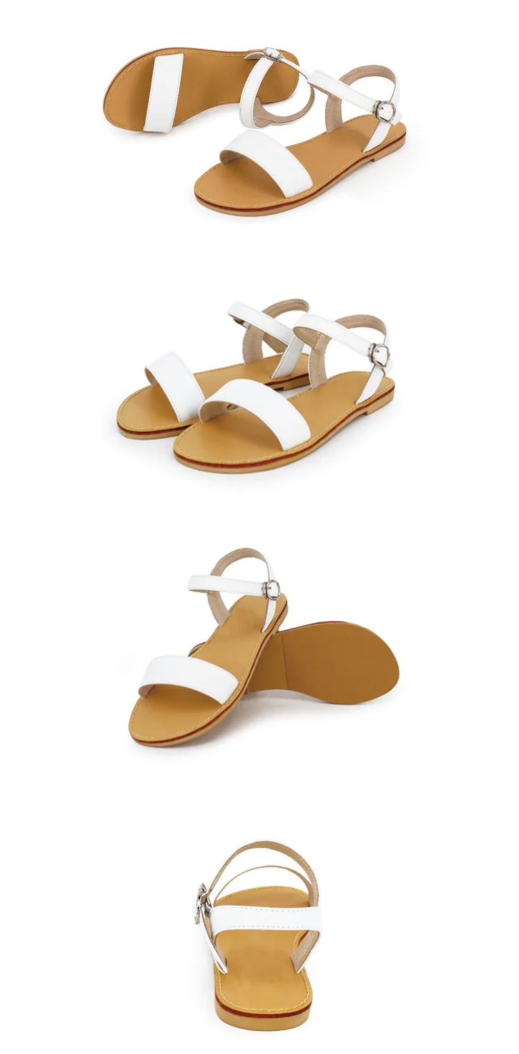 white flat summer sandals