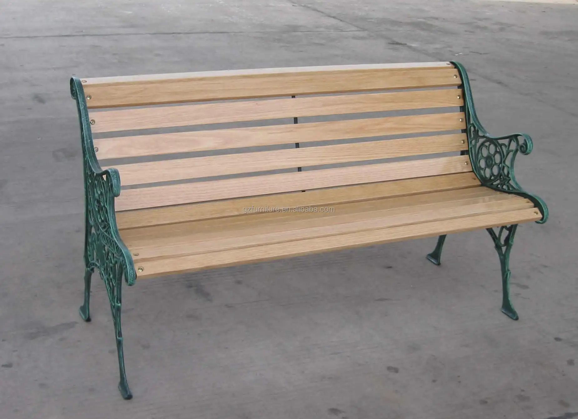 cast iron garden bench sapele mahogany slats 617769