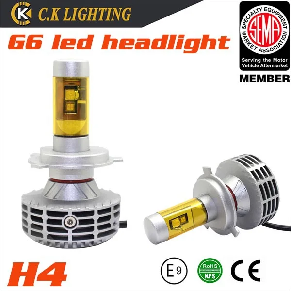 35W H7 hid xenon kit replacement 30W 3000lm G6 h7 led light headlight with five optional colors