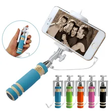 Super Mini Wired Selfie Stick Monopod For iphone 4 4s 5 5c 5s For iphone 6 6 plus For samsung galaxy s3 s4 s5 s6 Selfie Sticks