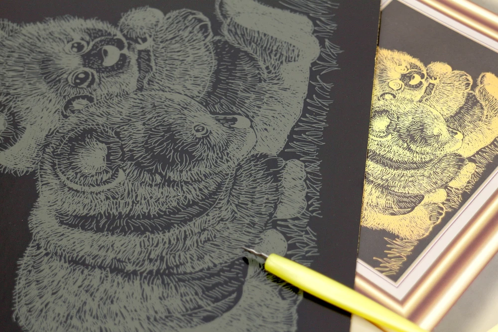 Engraving Art Scratch Paper Supplies Painting Buy Engraving Art