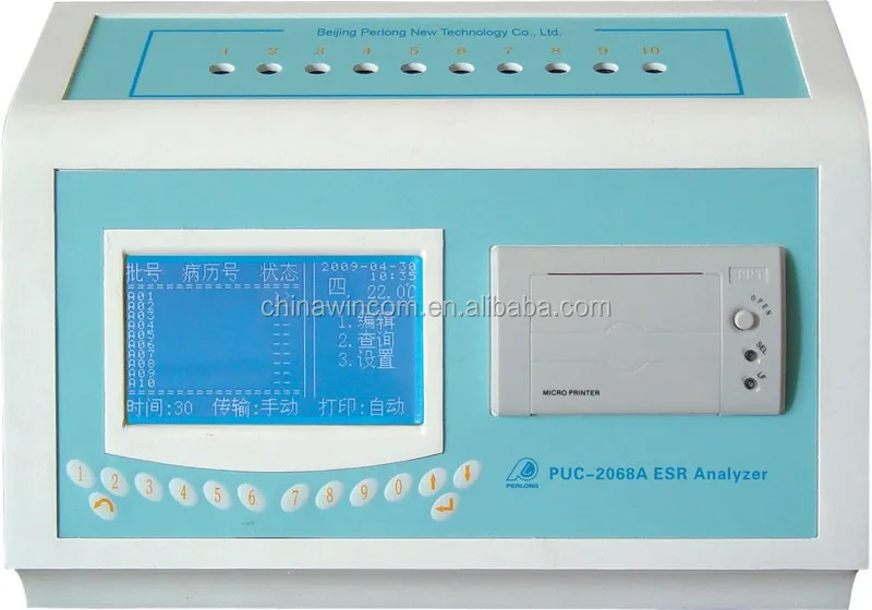 Blood test machine dynamic esr analyzer