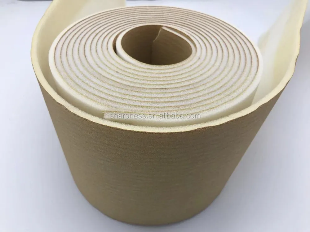 Sharpness Precut Abrasive Sponge Backed Yellow Abrasive Sanding Paper Roll 115mmx25m Grit80/100
