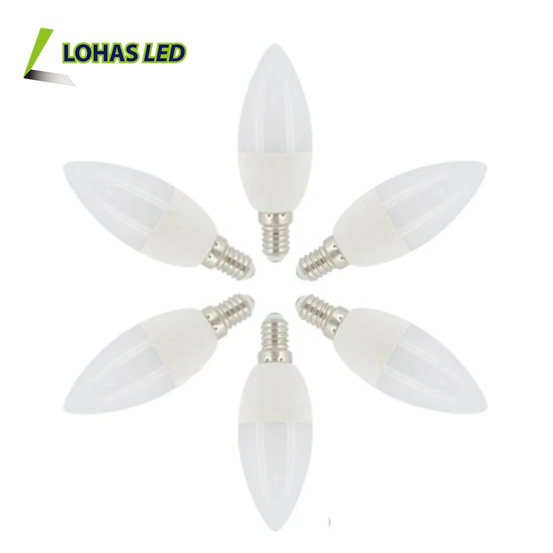 LOHAS Home Lighting LED Candle Bulb E12 E14 3W 5W 6W Candelabra Bulbs with CE RoHS PSE