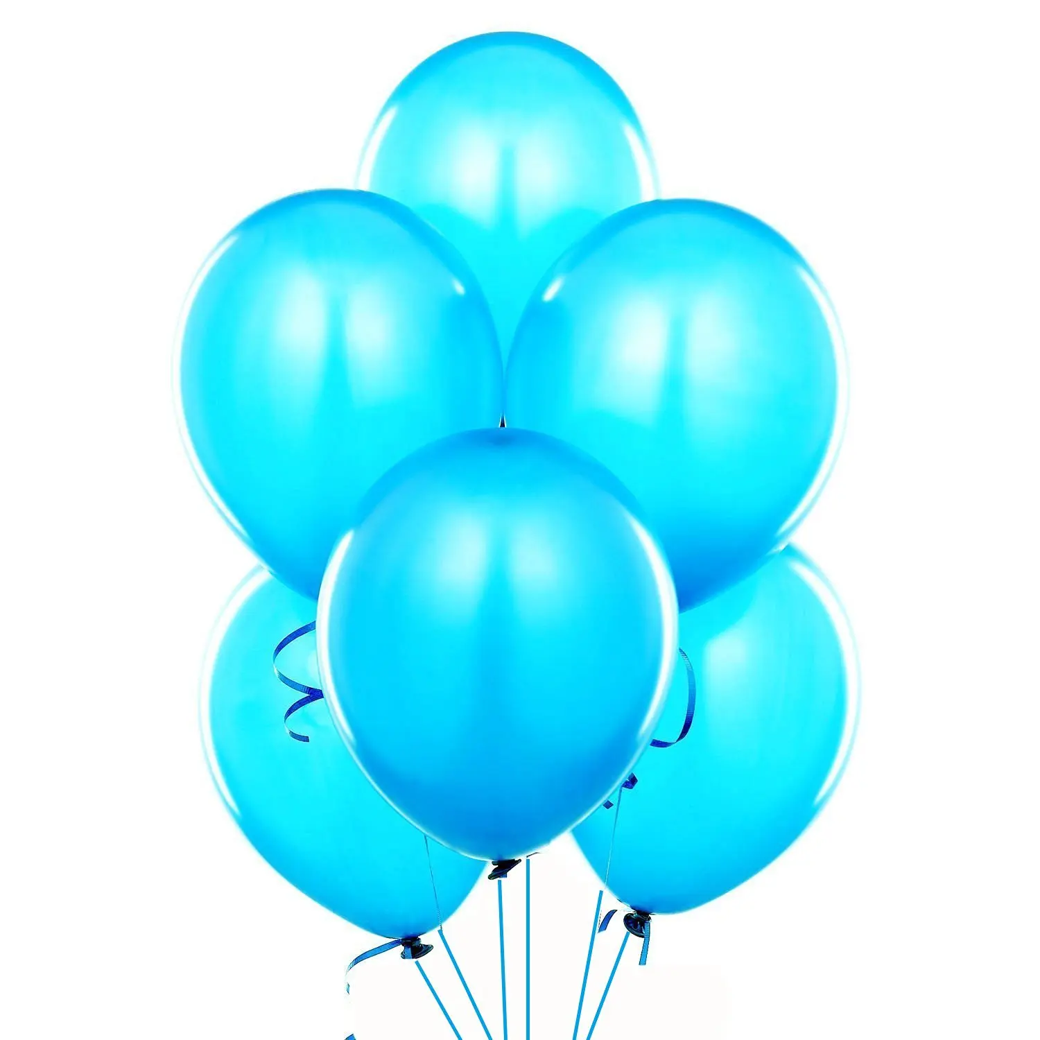 Синие воздушные шарики с днем рождения