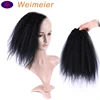 Wholesale new fashion best quality kinky straight synthetic natural black hair bundles