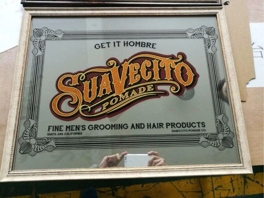 Vintage Southern Comfort Bar Advertising Mirror Wooden Frame View