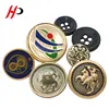 Factory Wholesale Fancy Ladies Embossed Logo Gold Sewing Alloy Metal Custom Shirt Button 20MM