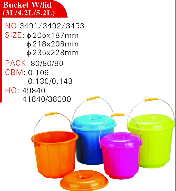 Wholesale Cheap Backet/ Ecofriendly Stocked Oem Plastic Water Buckets