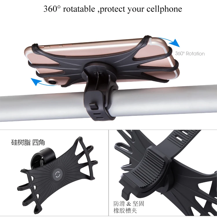 360 Degree Rotate Mountain Bike Handlebar Bike Mobile Phone Mount Holder  Bike mounts Bicycle Phone Holder For Smartphones