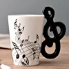 SCD-5-CM007 Ceramic Cup Personality Music Note Mug Coffee Tea Cup Water Bottle Unique Gift Home Cafe