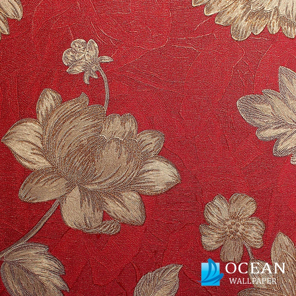Woonkamer behang met mooie ontwerp van een peonie wallpapers/wand ...