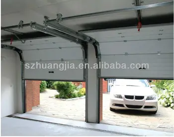 Automatic White Galvanized Steel With Foam Folding Garage Door