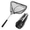 Fulljion Aluminum Alloy Pole Nets Nylon Mesh Trout Catch Release Scoop Hand Fishing Net