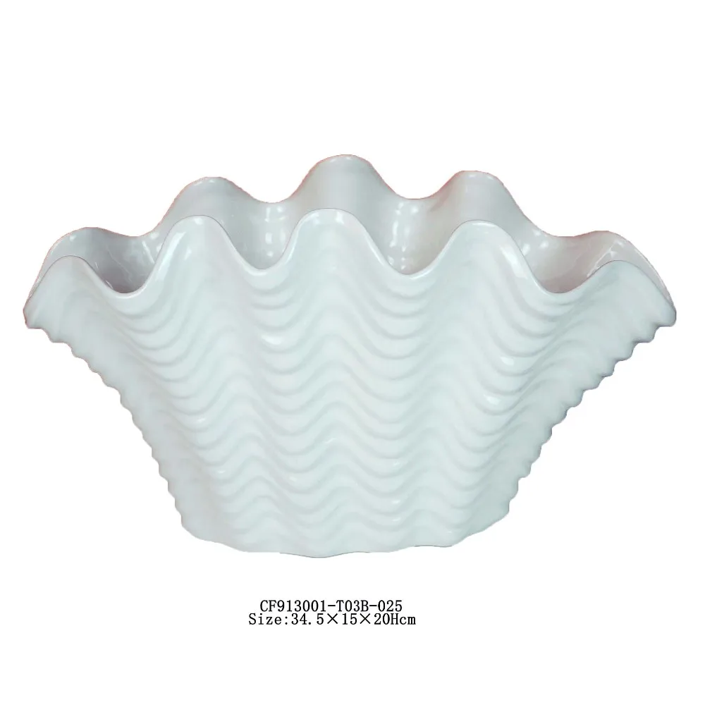 Artificial Creative Shell Shaped Dinnerware Ceramic Plate Decoration supplier