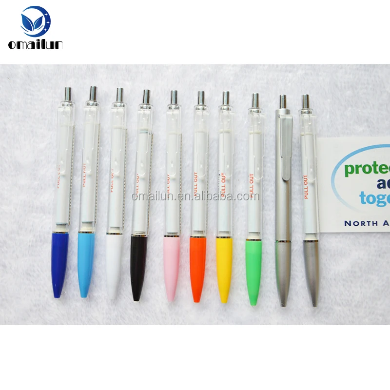 Cheap Ad Promotional Plastic Ball Pen Advertising Slogan Banner Pens ...