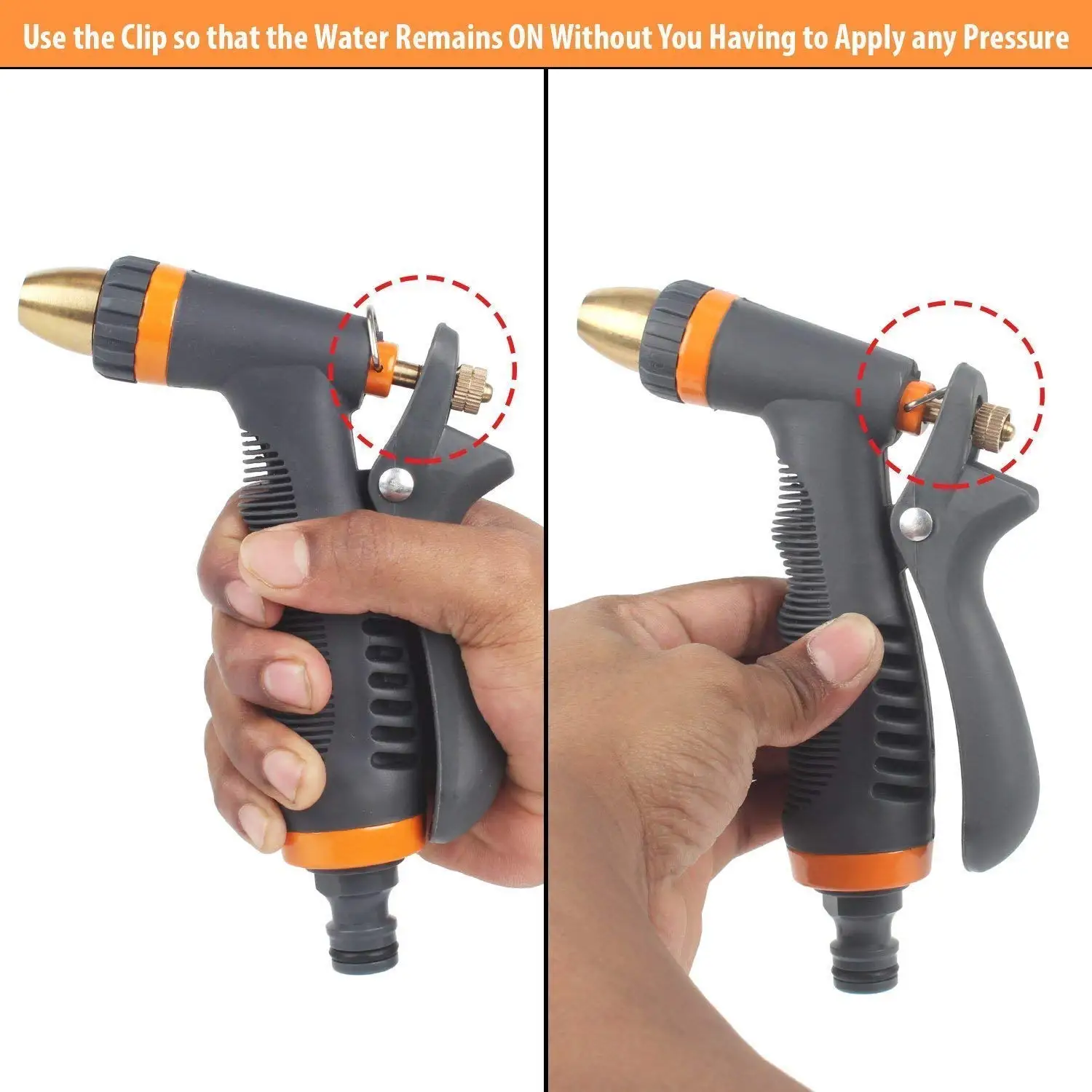 Metal Heavy duty portable garden trigger nozzle