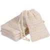 Eco friendly Sisal Soap Bag Pouch Holder Shower Bath Scraps Save Soaps Natural Fiber Soap Bags