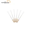Marshmallow Roasting Sticks Skew Stainless Steel Colorful Rotary Wooden Handle BBQ Fork Tool Mini Food Tong and Sauce Brush Set