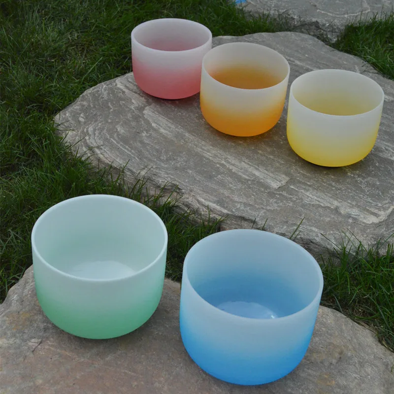 Hf Cheap Colorful Chakra Singing Bowl Crystal With Competitive Offer