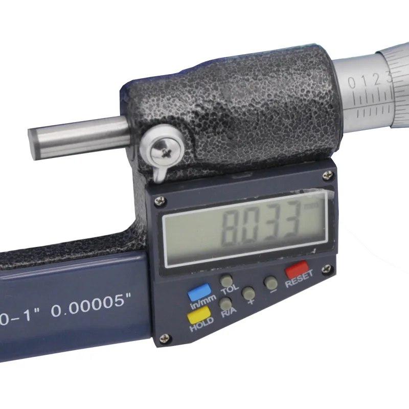 025mm digital micrometer 0.001mm electronic micrometer caliper gauge chrome plated outer