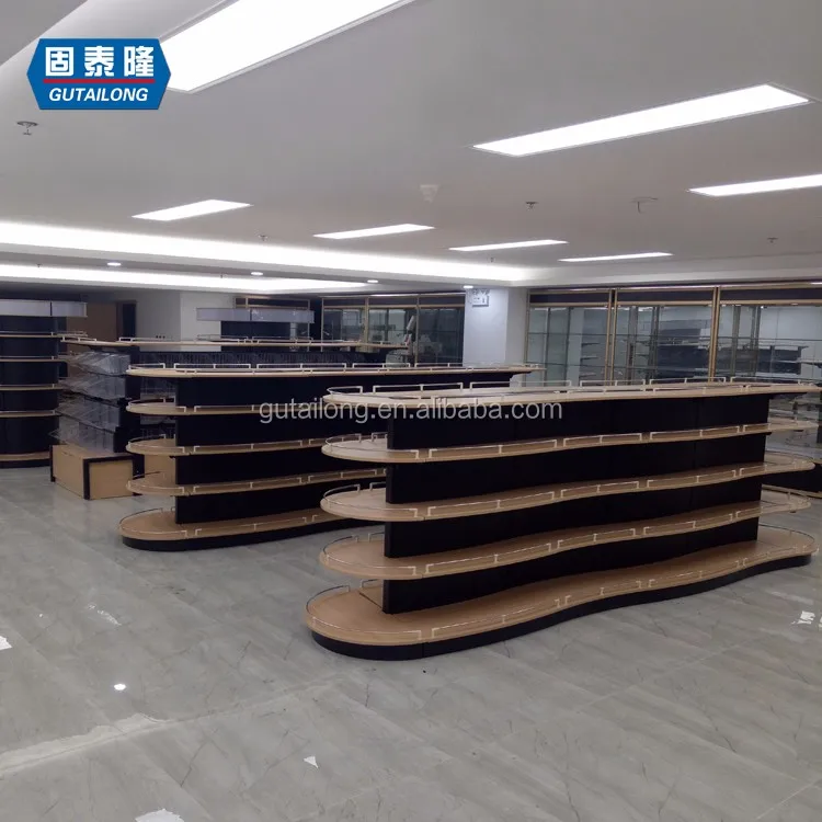 Cheap Shop Shelves Display Rack Retail Store Display Shelves Supermarket Wooden Shelving