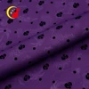 Hot sale soft dot design fancy flocking woven cloth polyester fabric for dress