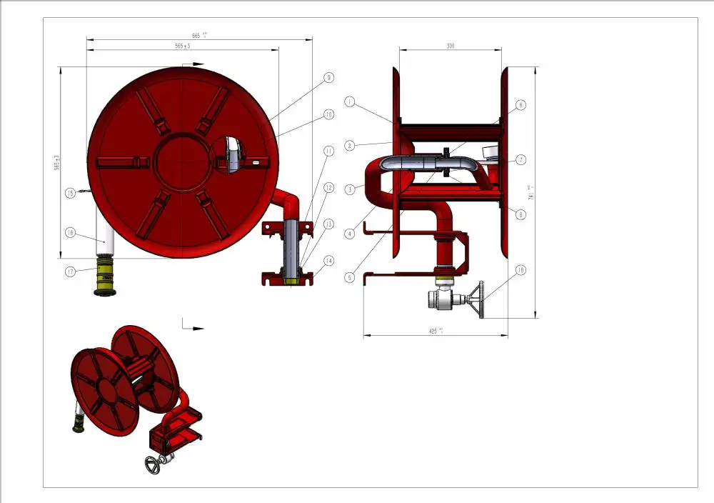 Fire Hose Reel En671 Manual Type And Fire Hose Reel Specification ...