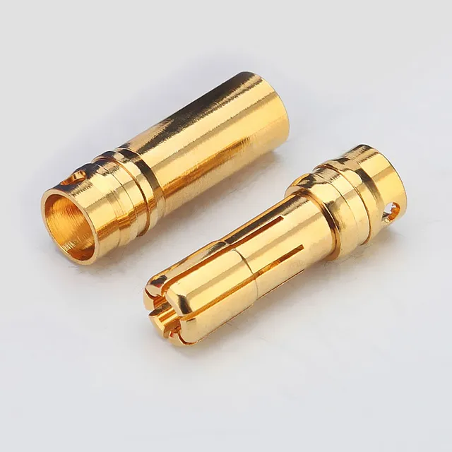 6mm gold plated bullet connector for rc lipo battery esc motor