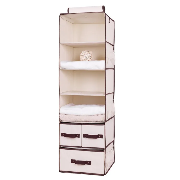 Fabric Foldable Sweater Storage Drawer Hanging Closet Organizer Home