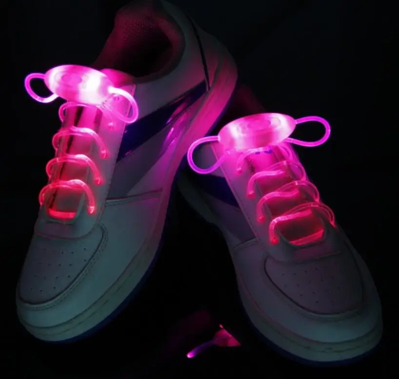 LED Flash Luminous Light Up Glow Strap Shoelace Shoe string Battery Powered wigh factory price